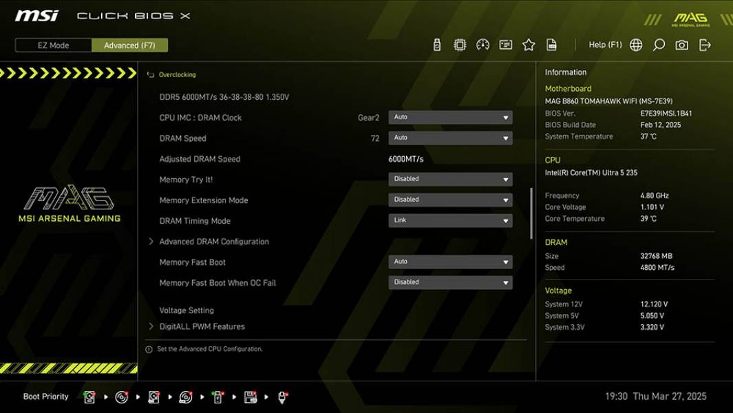 MSI MAG B860 TOMAHAWK WIFI-5